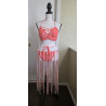 crochet bikini fringe and bra top set
