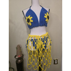 3 piece crochet bikini set
