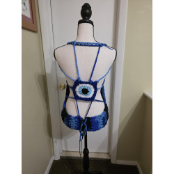 crochet evil eye top