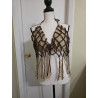 fringe net bra top crochet