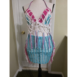 3 piece Bikini with mini skirt