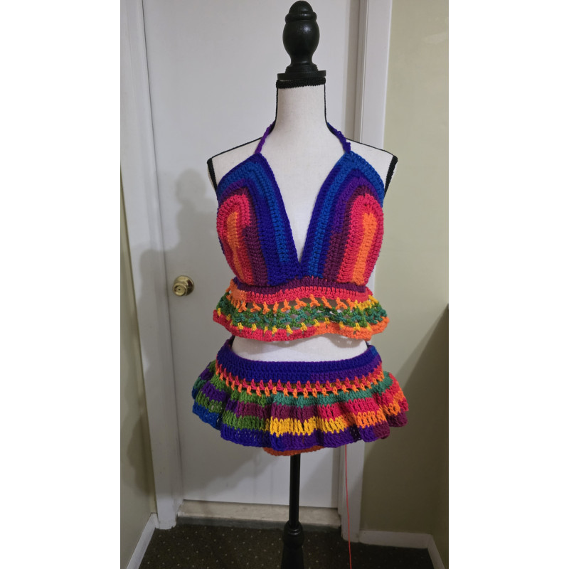 3 piece Bikini with mini skirt