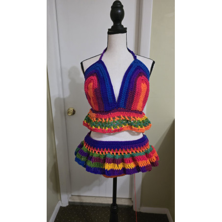 3 piece Bikini with mini skirt