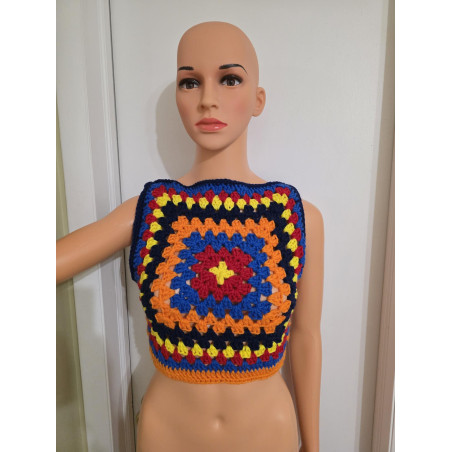 Granny square crop top